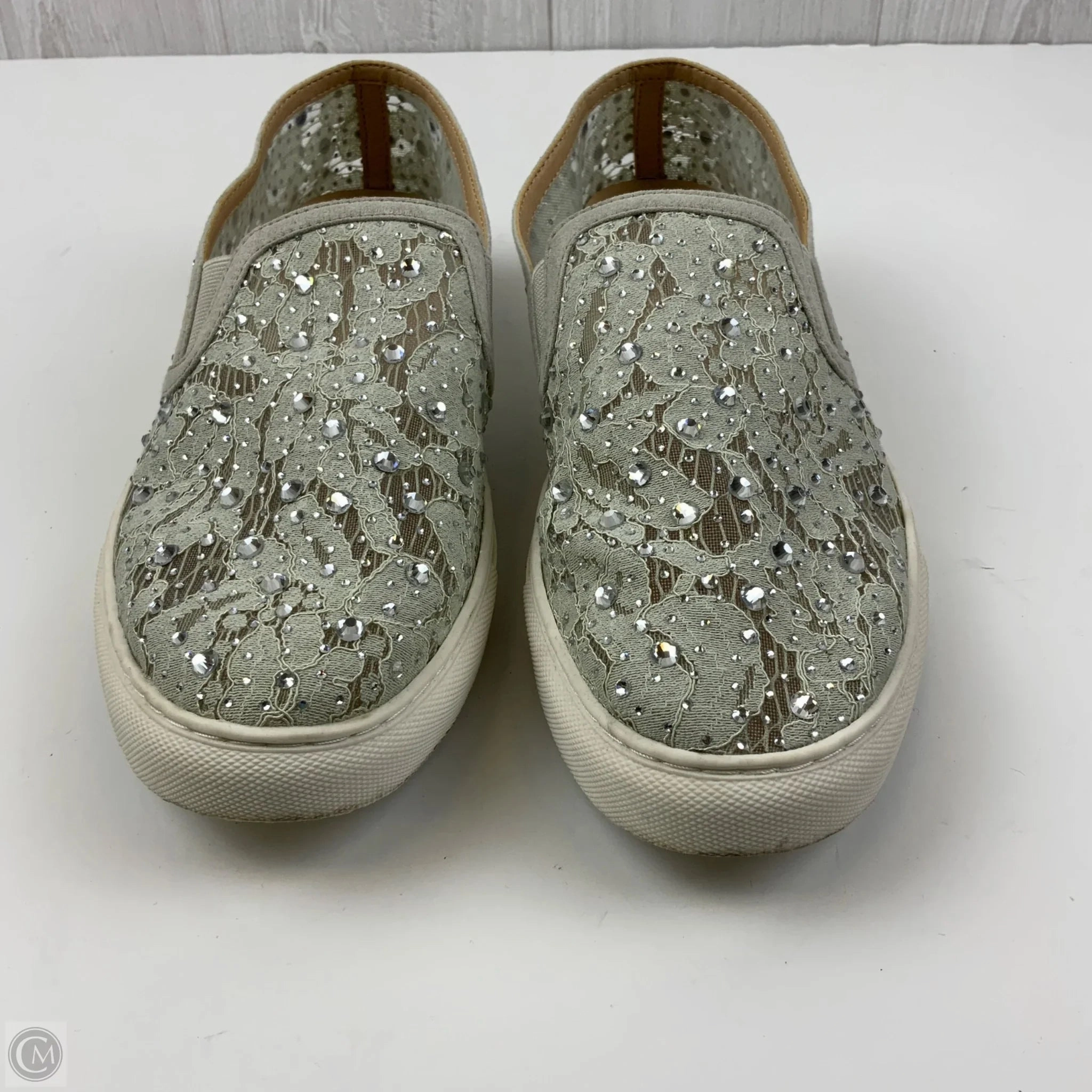 Moisture Wicking Lining Multi   Purpose Shoes Sneakers By Alex Marie In Green & White, Size: 9.5