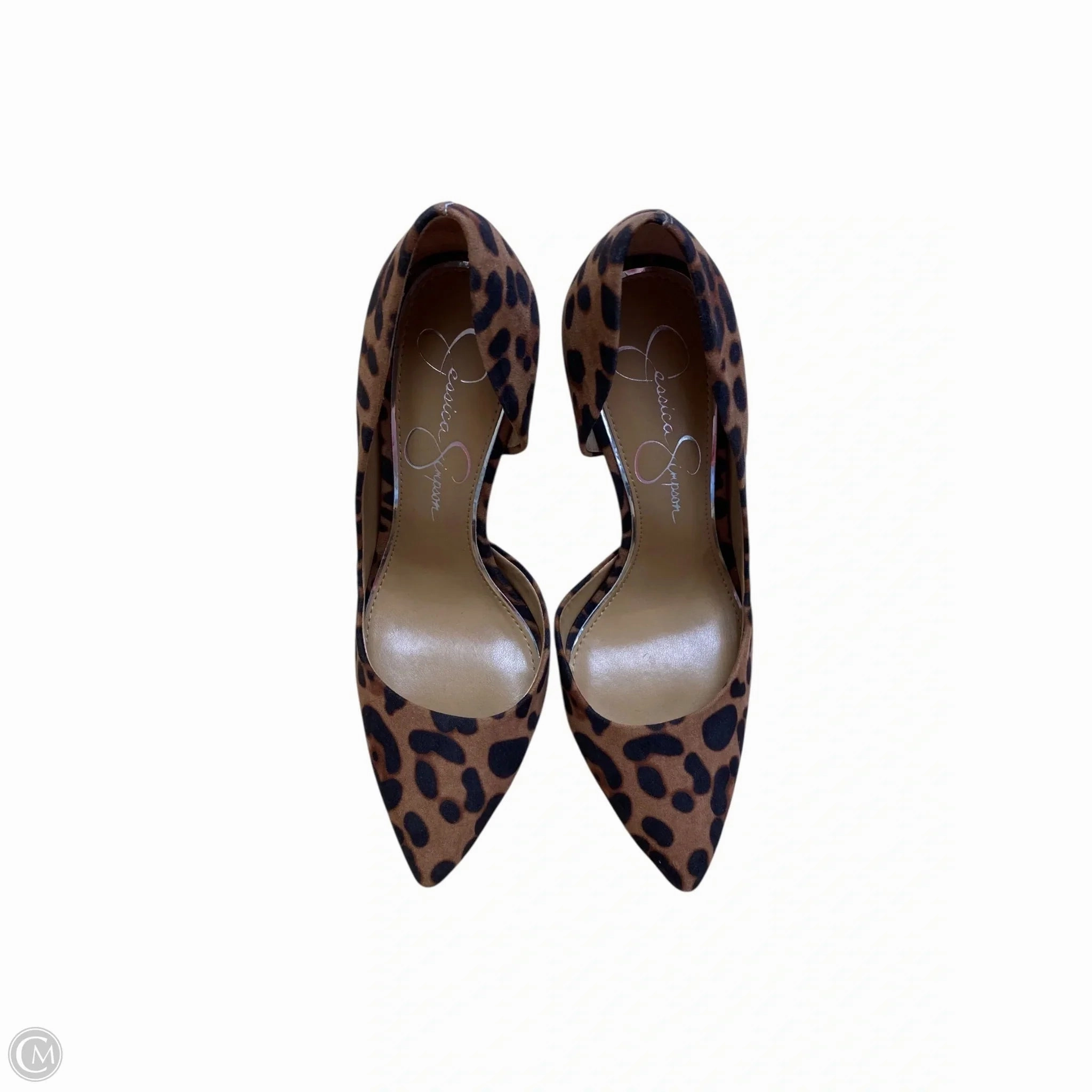 Shock Absorbing Shoes Heels Stiletto By Jessica Simpson In Animal Print, Size: 7.5