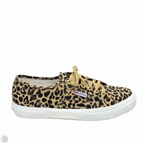 Minimal Stitch Water   Resistant Shoes Sneakers By Superga In Animal Print, Size: 10