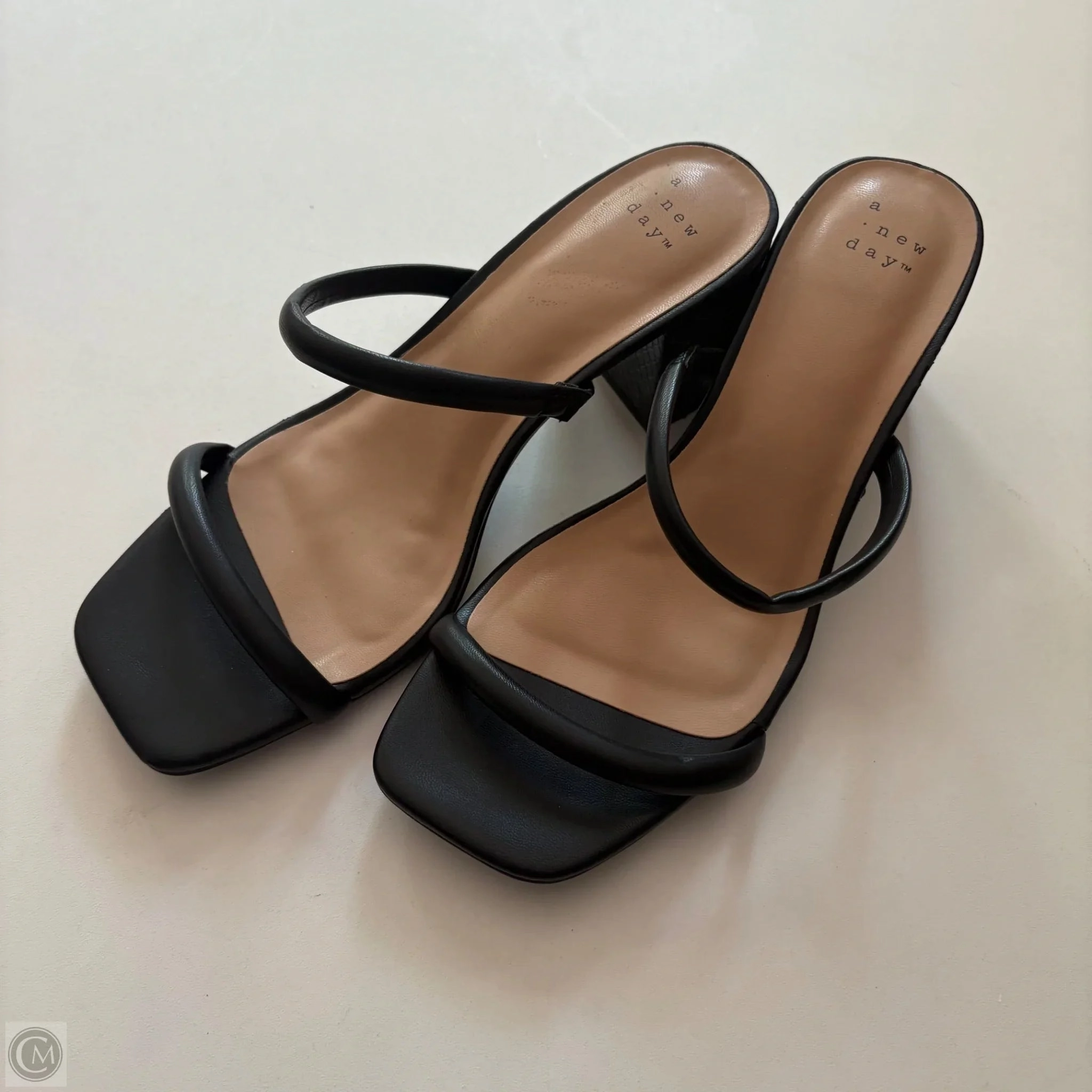 Pointed Pumps Slip Resistant Outsole Shoes Heels Block By A New Day In Black, Size: 7