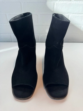 Casual Wedding Heels Elastic laces Shoes Heels Block By Lucky Brand In Black, Size: 9.5