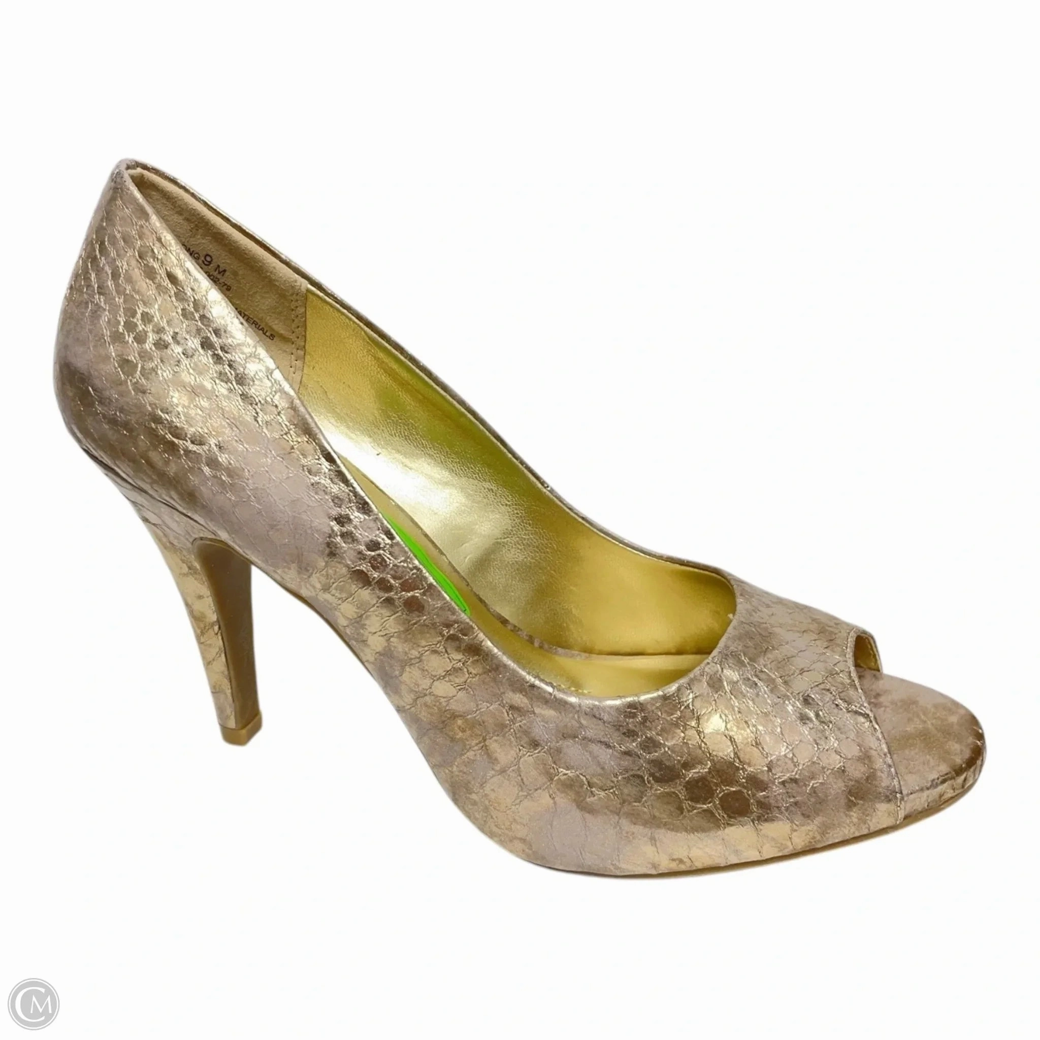 Shoes Heels Stiletto By Andrew Gellar In Gold, Size: 9 Clear Sandals for Weddings