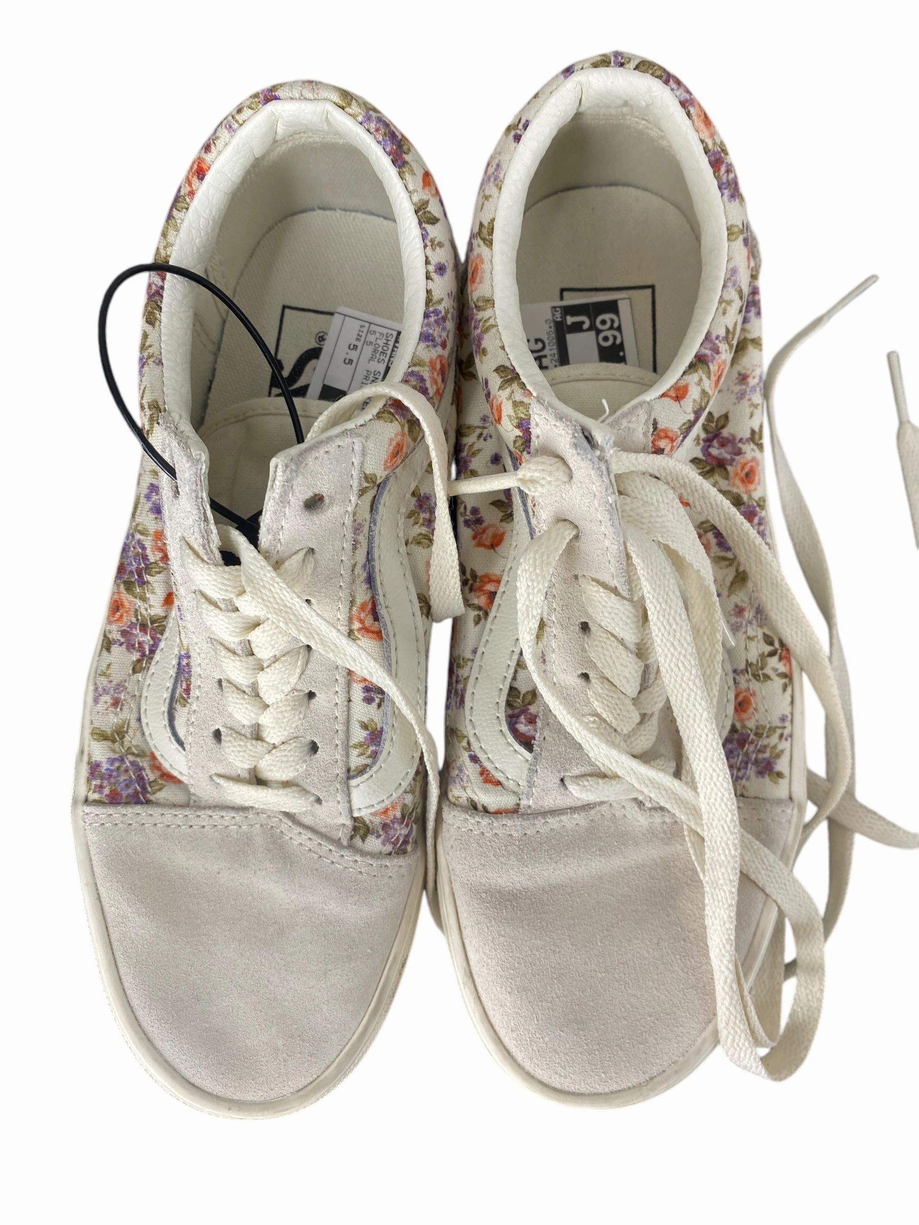 Shoes Sneakers By Vans In Floral Print, Size: 5.5 Heel Support Quick Dry Materials