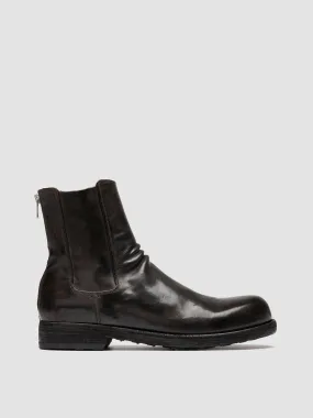 BULLA DD 104 - Grey Leather Zipped Boots Construction Fit Mountain Climbing