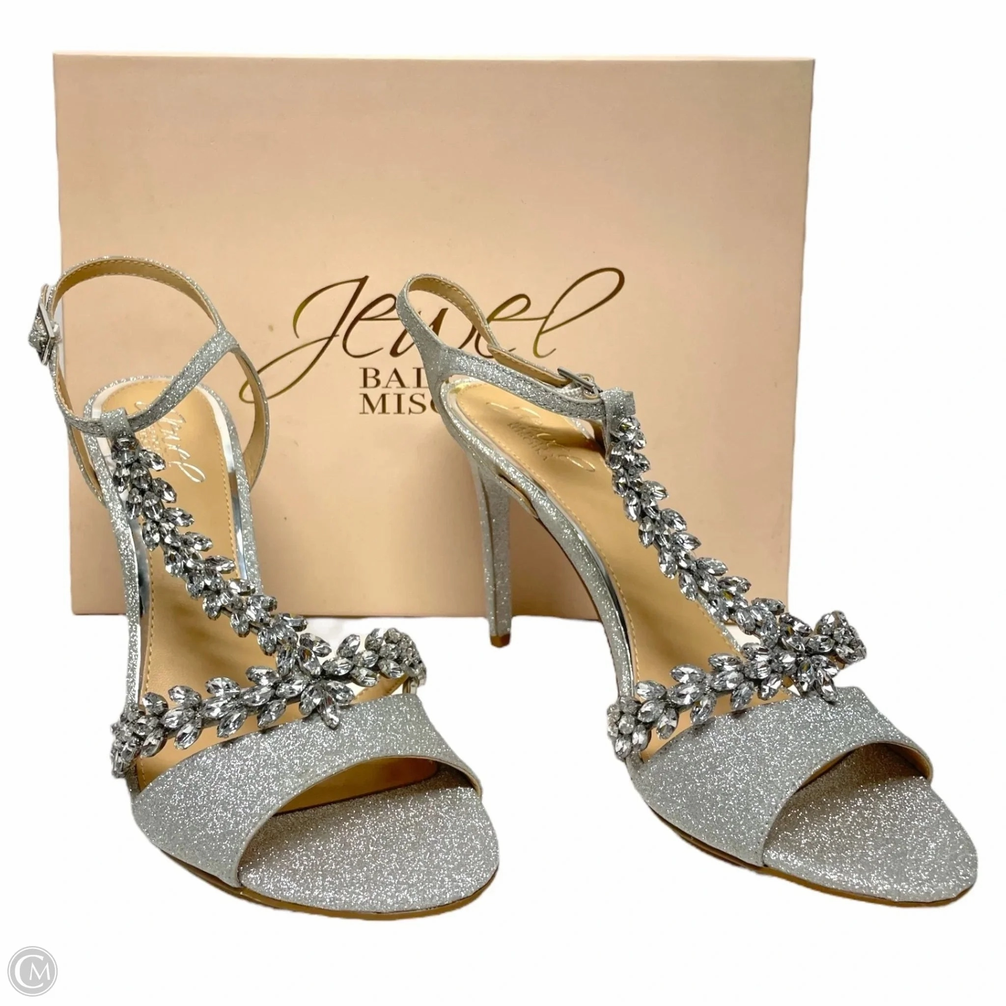 Shoes Heels Stiletto By Badgley Mischka In Silver, Size: 8.5 High Heel Sandals for Weddings Flex grooves