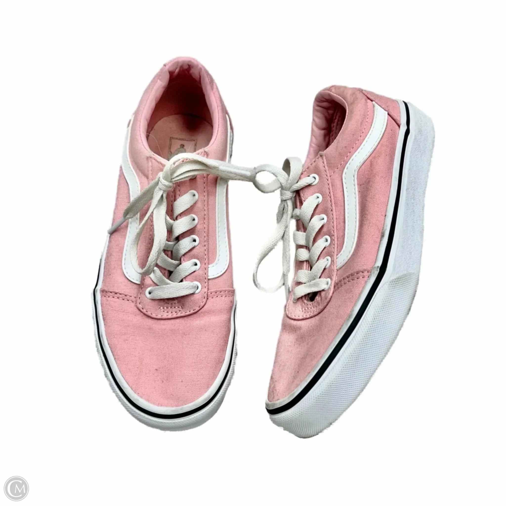 Shoes Sneakers By Vans In Pink & White, Size: 5 Vibrant breathability Elastic Lace System