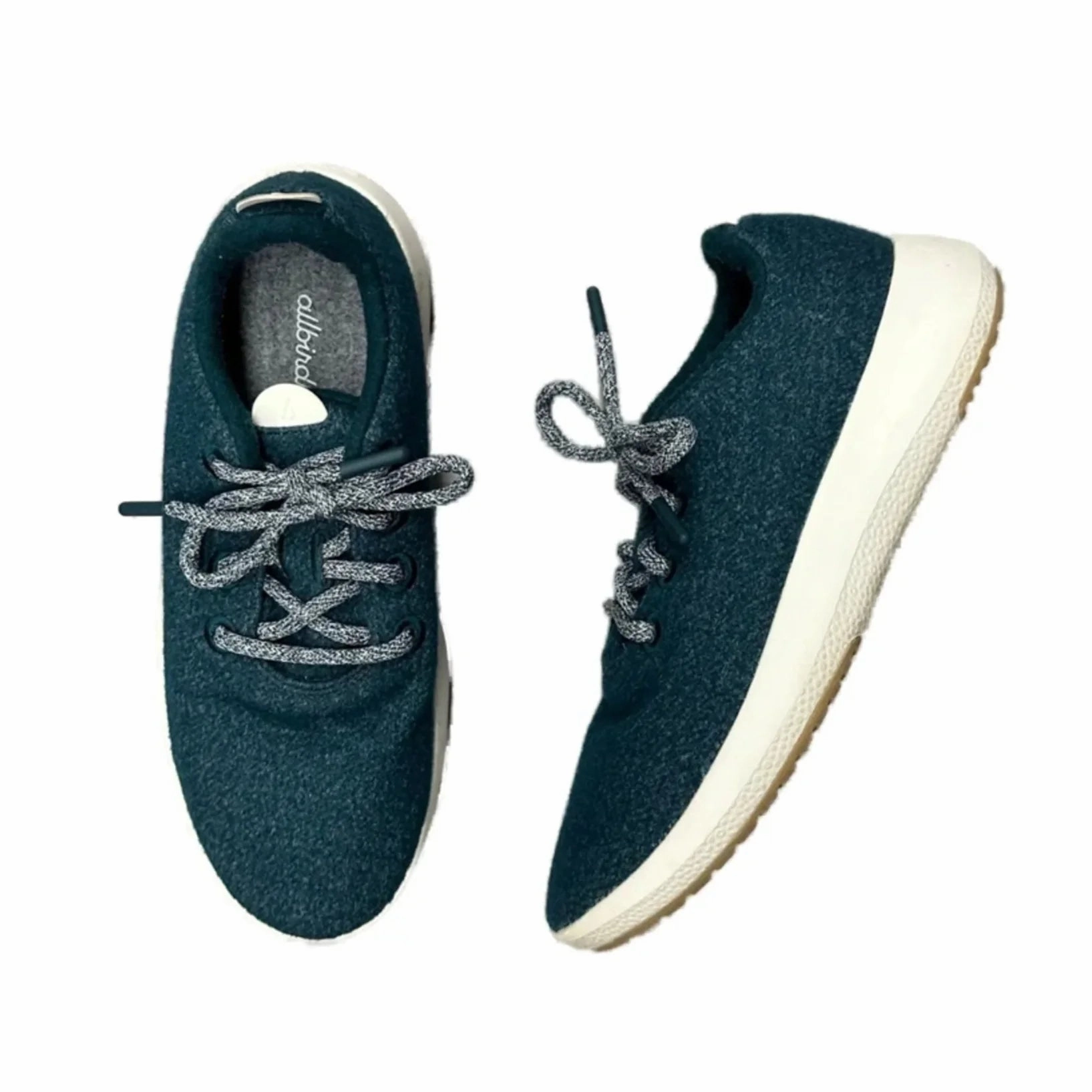 Shoes Sneakers By Allbirds In Teal, Size: 9 Balanced Zone Removable Footbed System