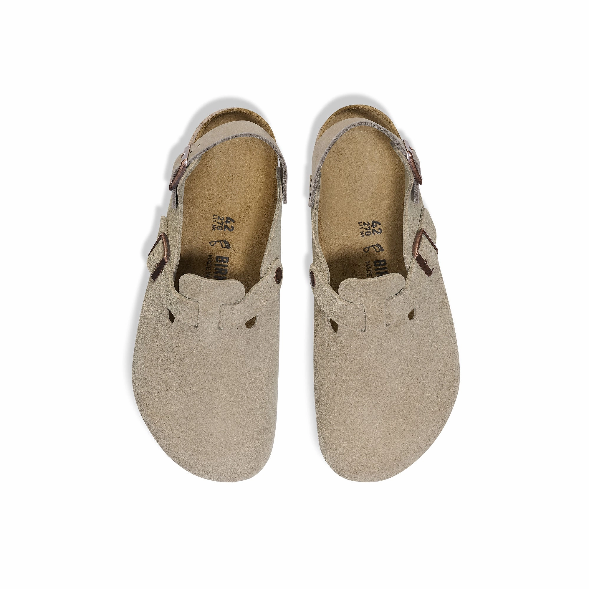 Breathable Upper Birkenstock Mens Tokio Taupe Suede Sandals