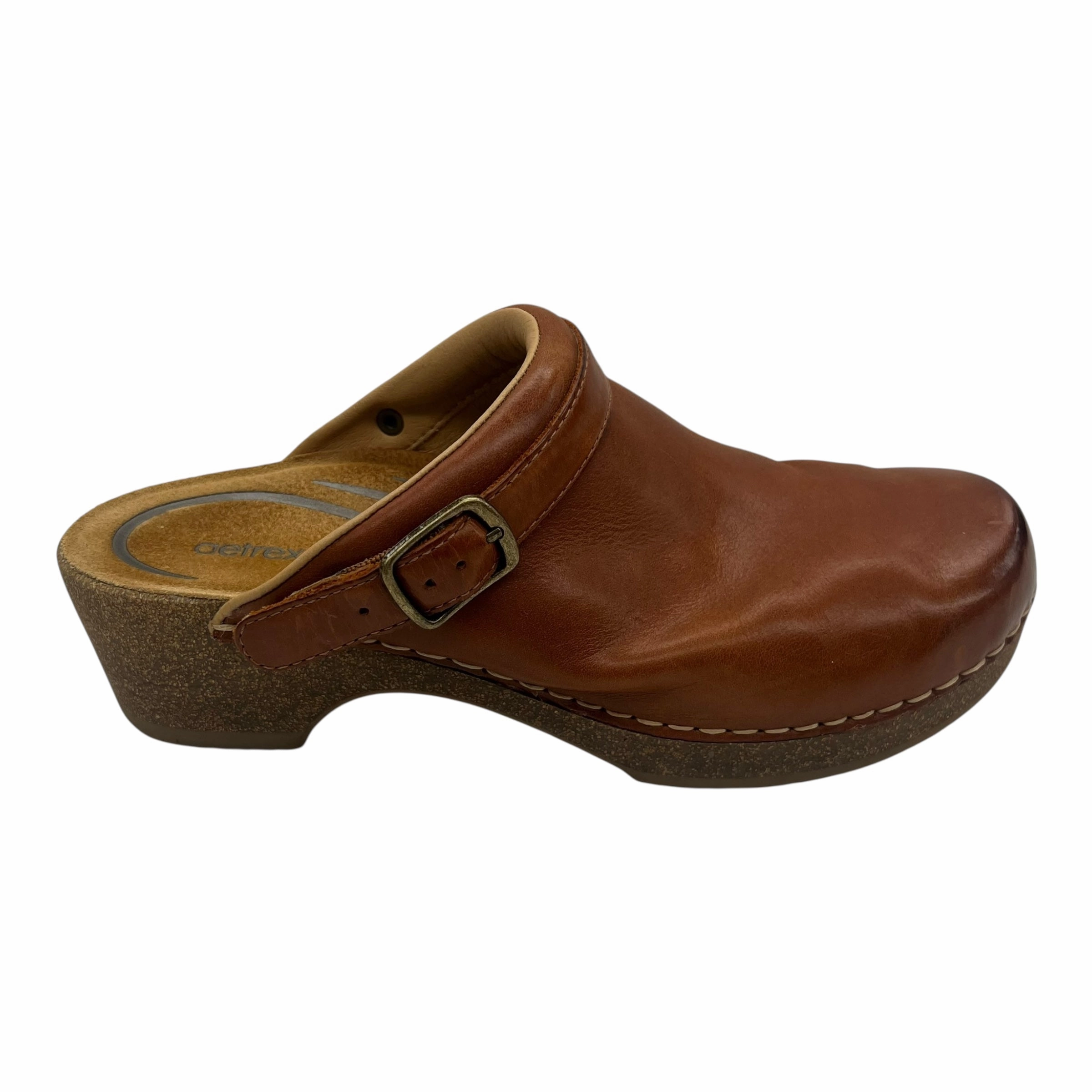 Smart Pumps Shoes Heels Block By Aetrex In Brown, Size:8.5