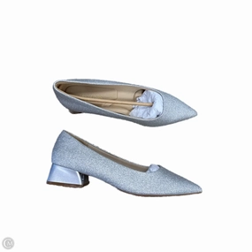 Shoes Heels Block By Clothes Mentor In Silver, Size: 9.5 Elegant Platform Sandals Work Heels