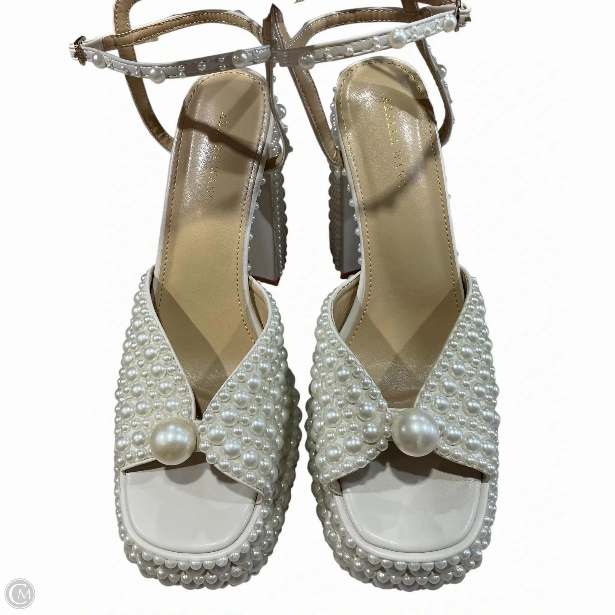 Shoes Heels Block By Clothes Mentor In White, Size: 10 Summer Sandals