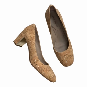 Shoes Heels Block By Donald Pliner In Tan, Size:9 Wedding Footwear