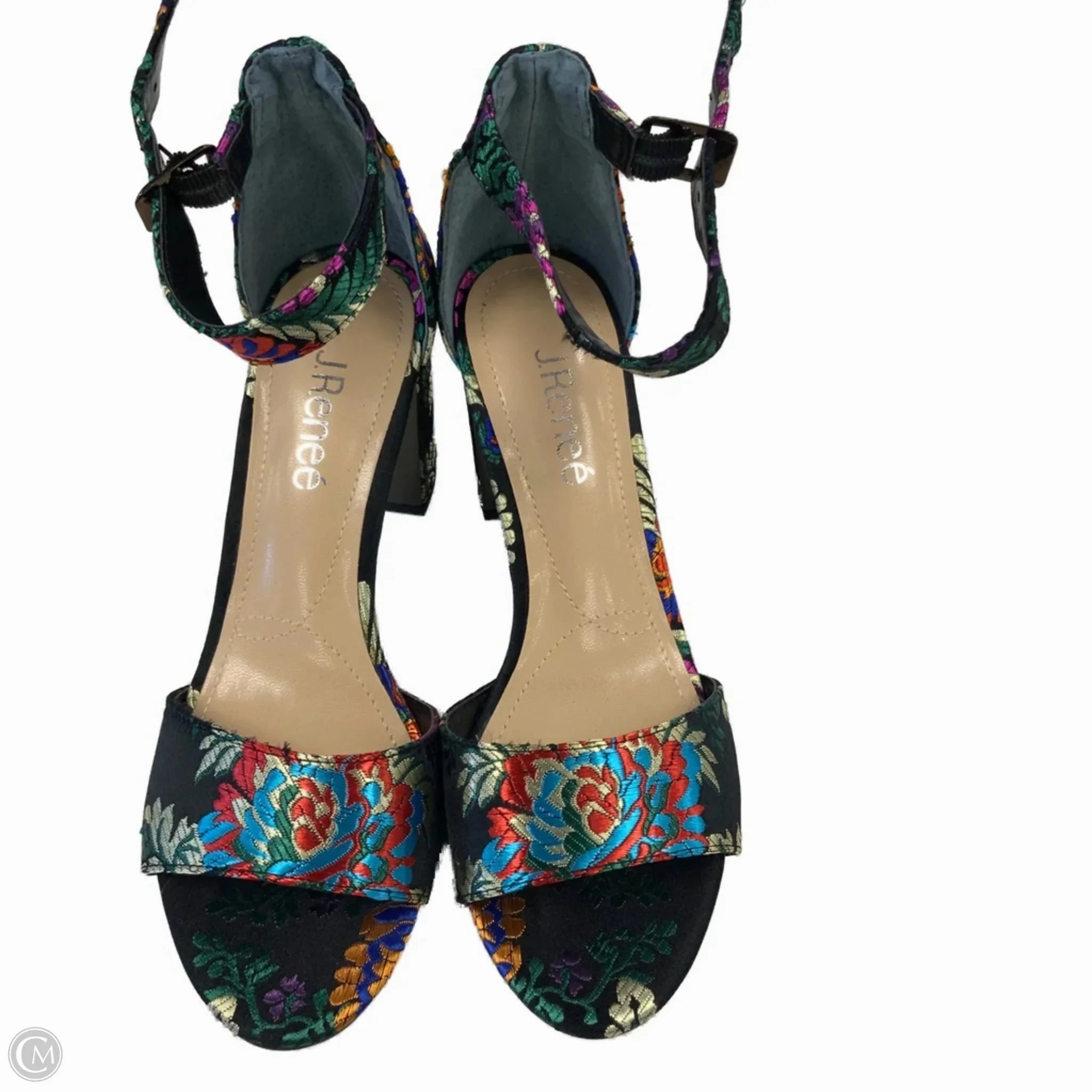 Luxe Sandals Shoes Heels Block By J Renee In Black, Size: 7