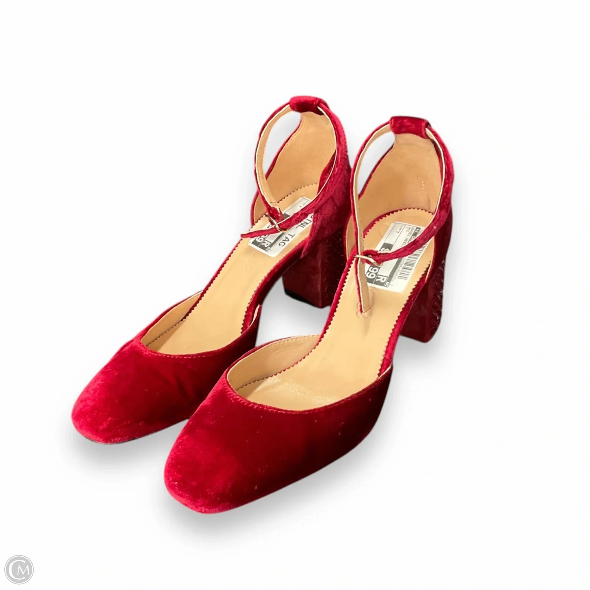 Comfortable High Heels Shoes Heels Block By J. Crew In Red, Size: 7