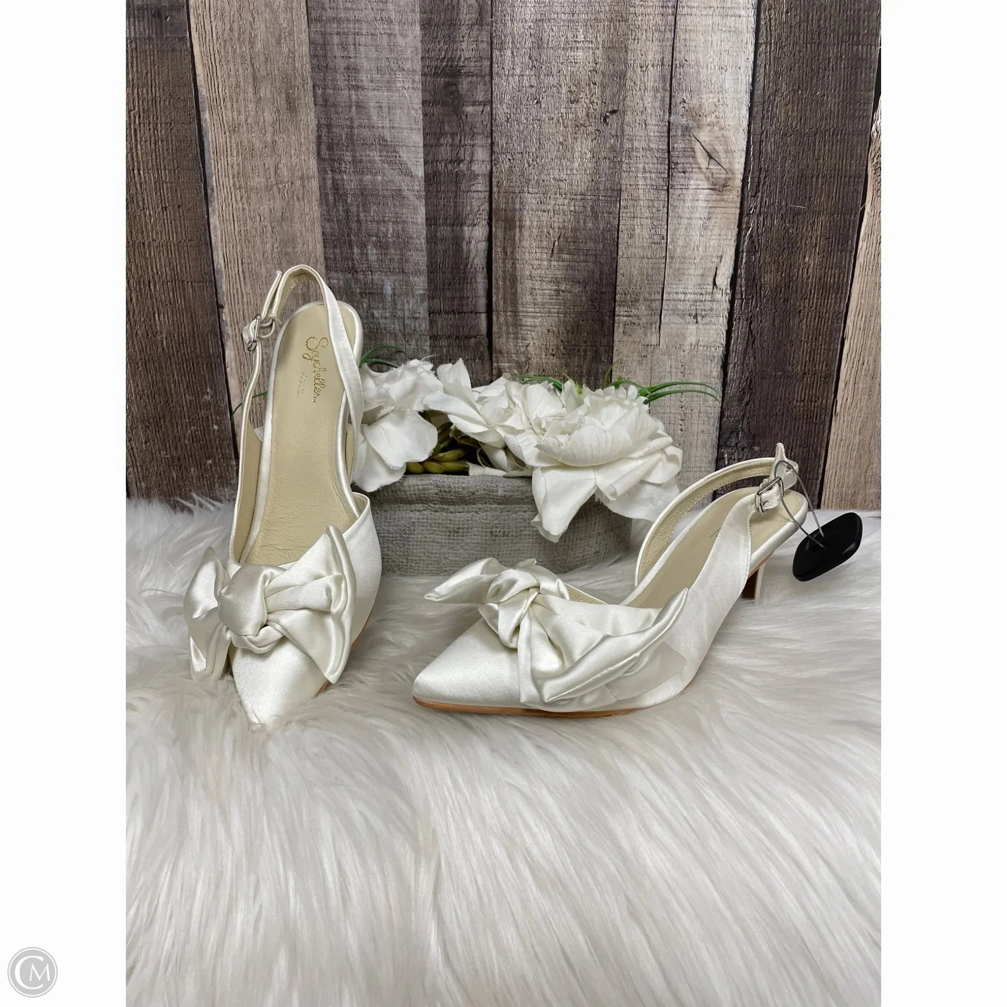 Casual Sandals Padded Tongue Shoes Heels Stiletto By Seychelles In Ivory, Size: 7.5