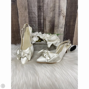 Casual Sandals Padded Tongue Shoes Heels Stiletto By Seychelles In Ivory, Size: 7.5