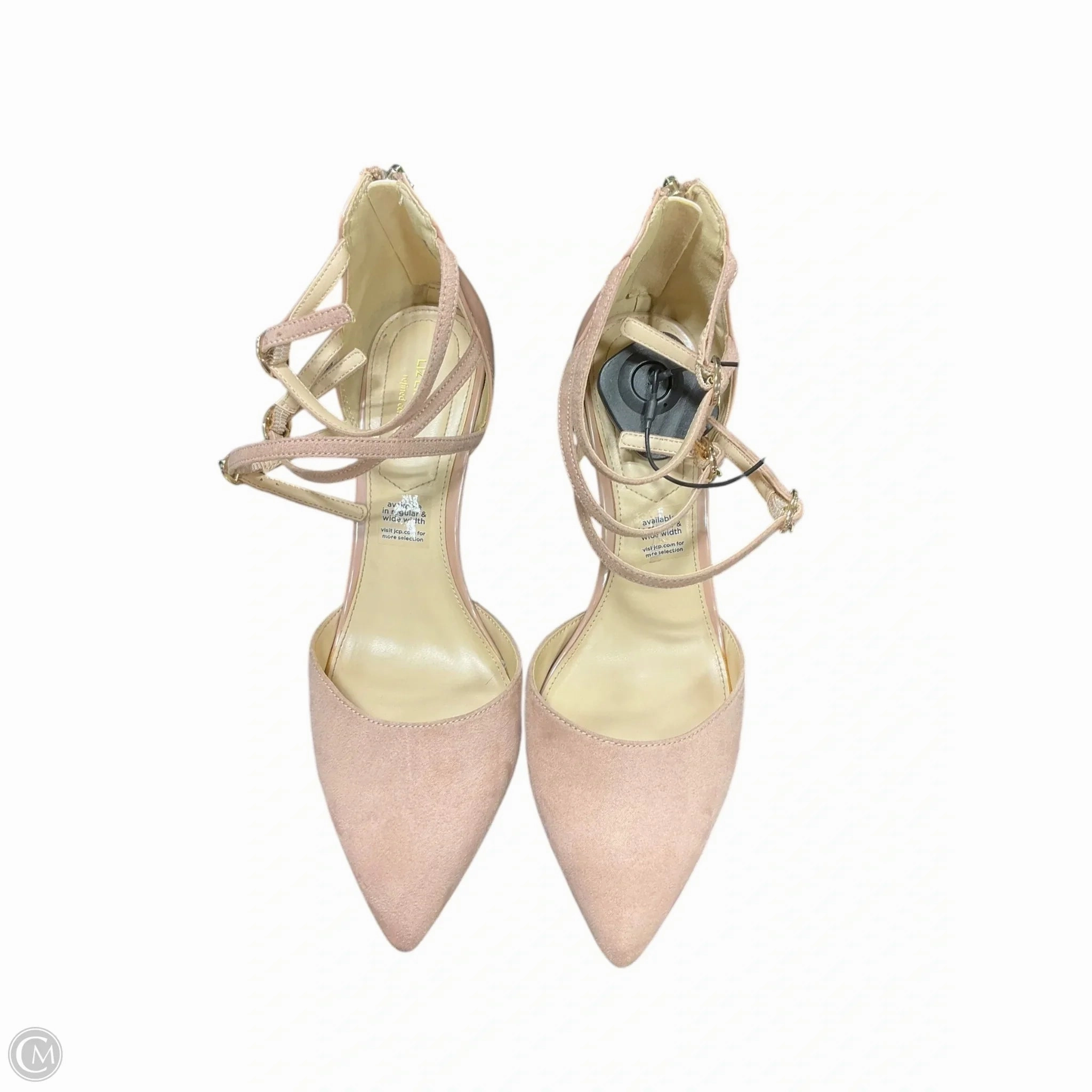 Classic Bridal Sandals Shoes Heels Stiletto By Liz Claiborne In Pink, Size: 8.5