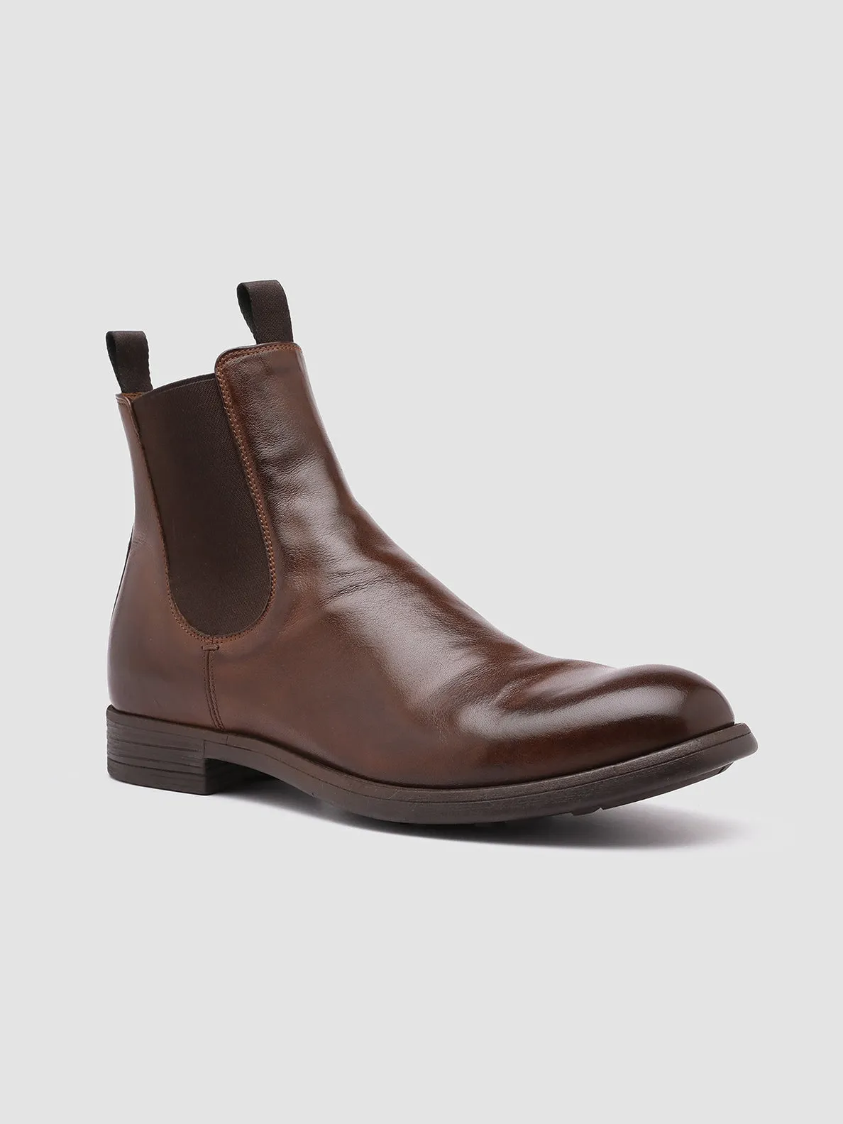 Daily Commuter Comfortable Heel CHRONICLE 002 - Brown Leather Chelsea Boots
