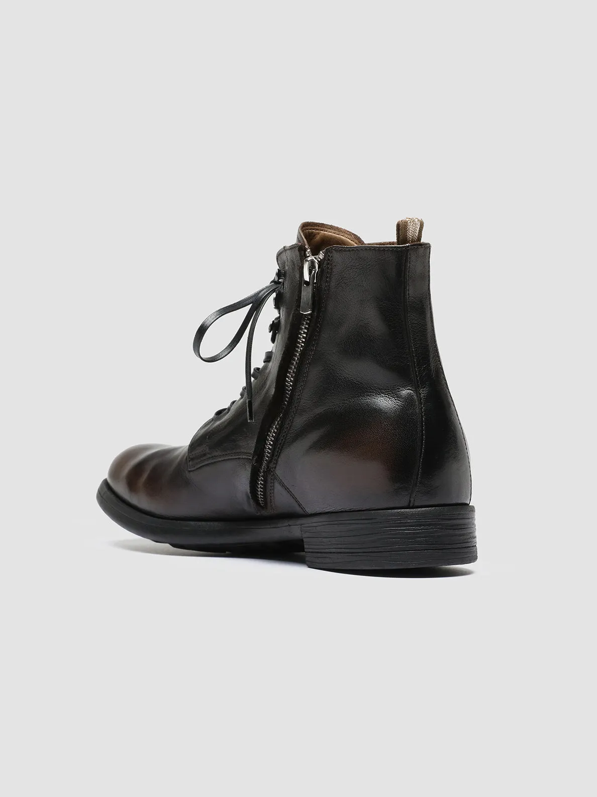 Rugged Look CHRONICLE 004 - Dark Brown Leather Ankle Boots