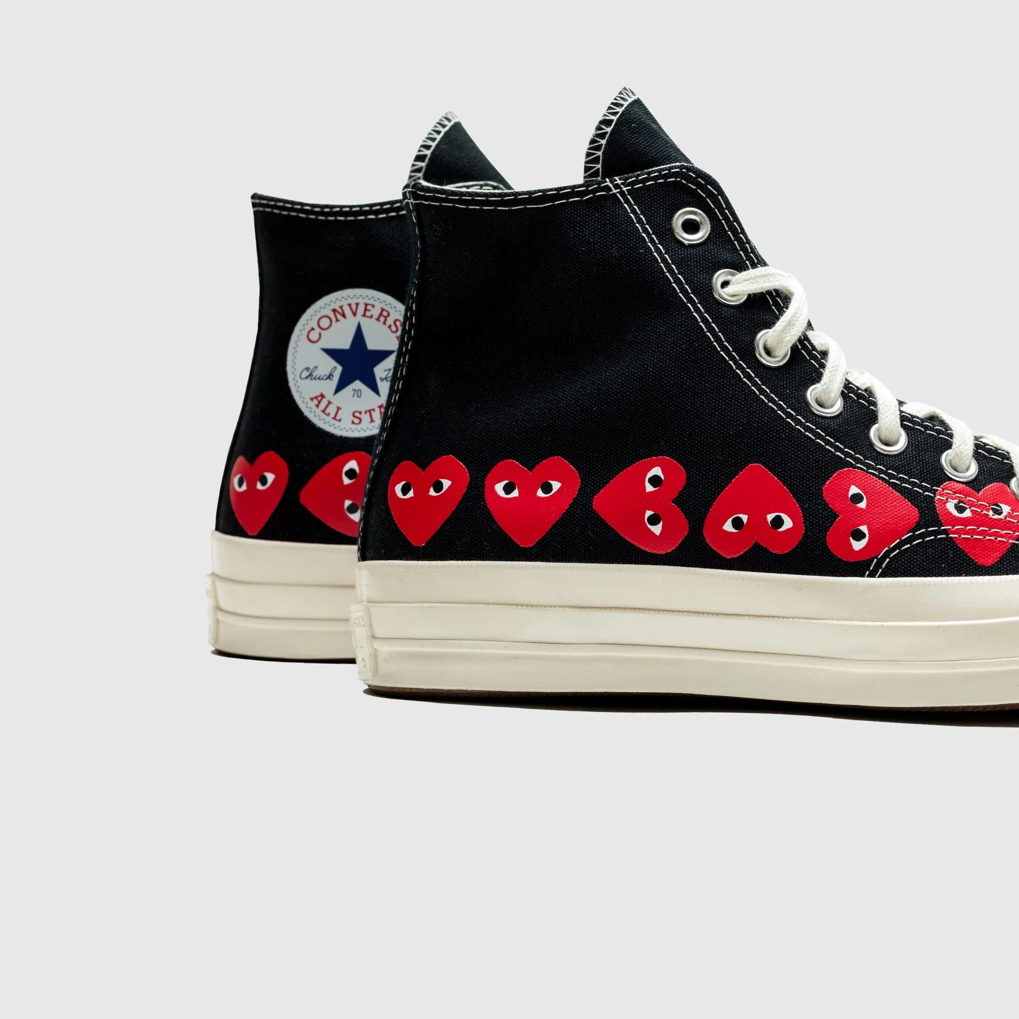 CHUCK TAYLOR ALL-STAR '70 HIGH "BLACK/RED MULTI HEART" indoor workouts Forest running