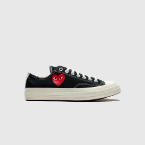 recycled content shoes CHUCK TAYLOR ALL-STAR '70 LOW "BLACK SINGLE HEART"