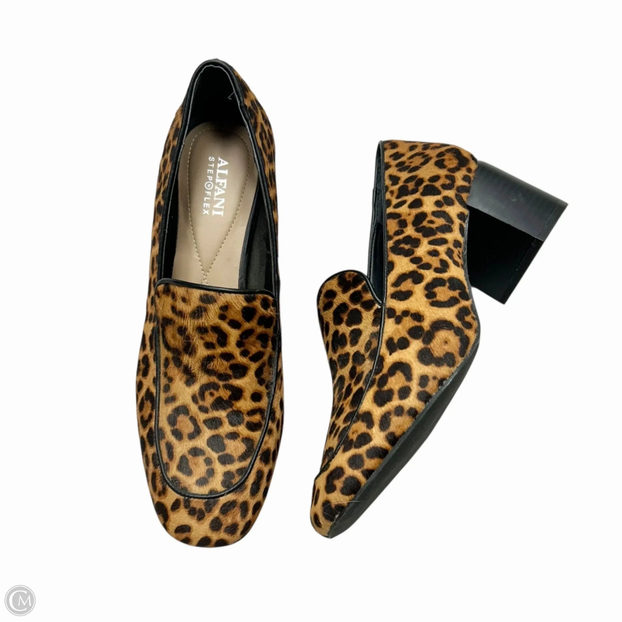 Shoes Heels Block By Alfani In Leopard Print, Size: 8.5 Breathable Material Reinforced toe