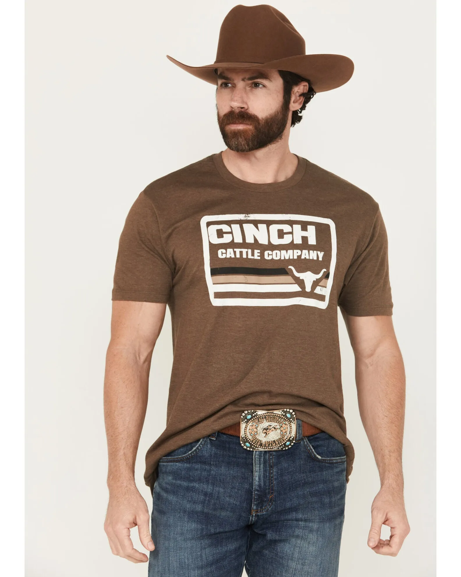 Cinch Men's Cattle Company Logo Short Sleeve Graphic T-Shirt On-the-Go Wear Slip-Resistant Sole
