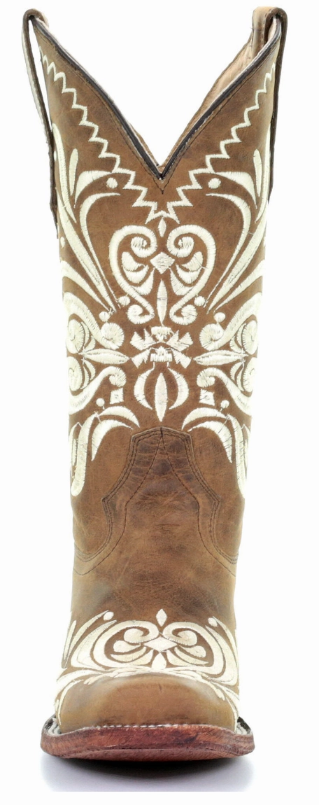 CIRCLE G WOMENS EMBROIDERY WESTERN SQUARE TOE BOOTS STYLE L5409 Feather Light Hiking Trails