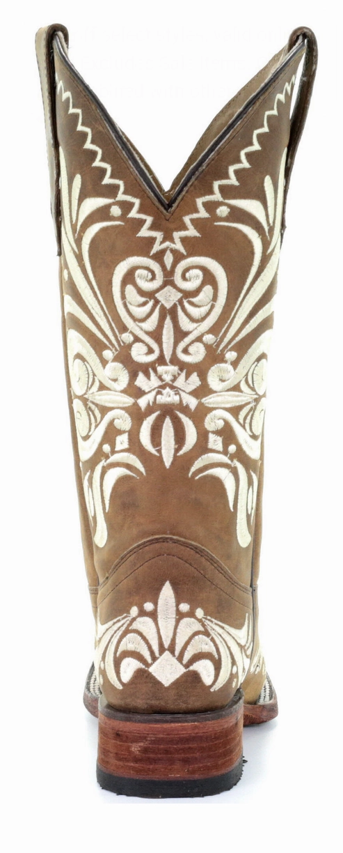 CIRCLE G WOMENS EMBROIDERY WESTERN SQUARE TOE BOOTS STYLE L5409 Breathable fabric