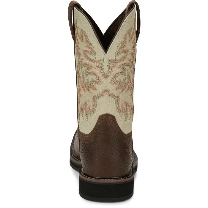 Lace Up Polyester JUSTIN DRILLER STEEL TOE WORK BOOT STYLE SE4684