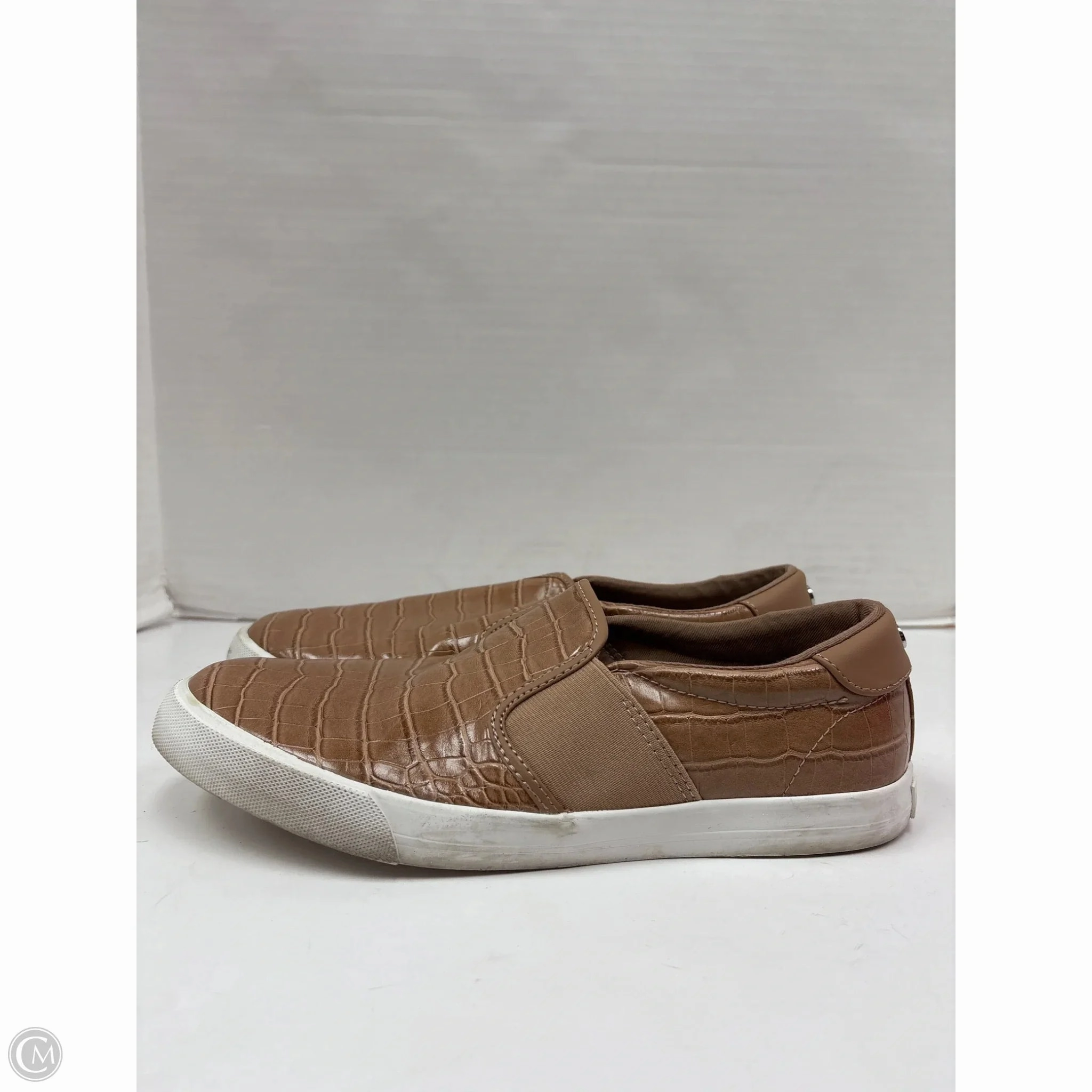 On The Move Slip   On Design Shoes Sneakers By Nine West In Brown, Size: 9.5