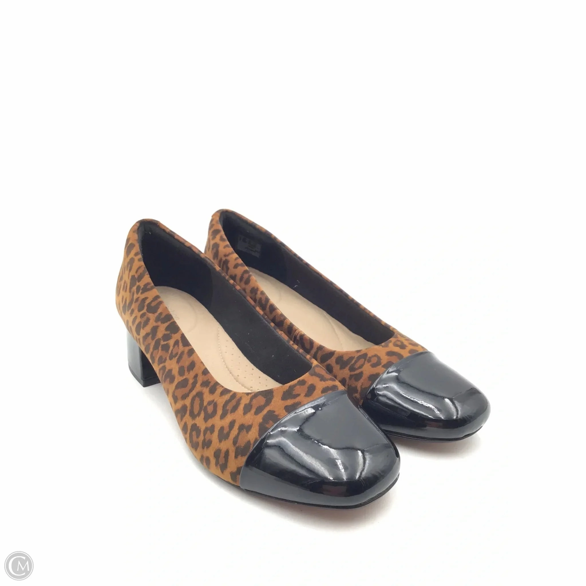 Shoes Heels Block By Clarks In Animal Print, Size: 6 Cushioned Insole