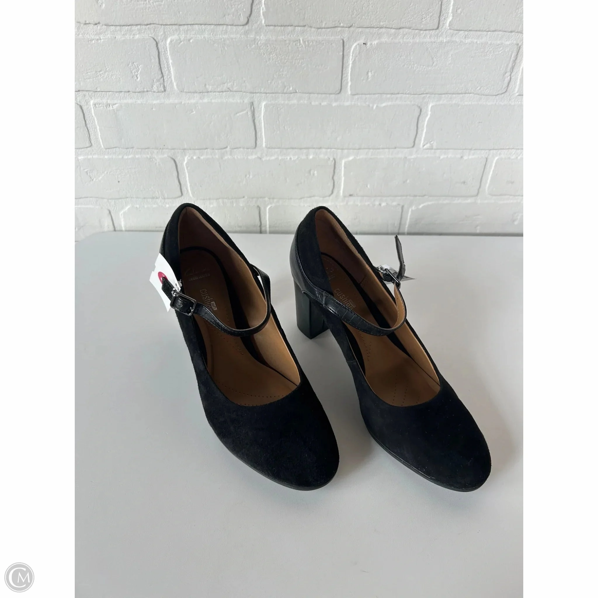 Fashion Heels for Summer Comfortable Stilettos Shoes Heels Block By Clarks In Black, Size: 9