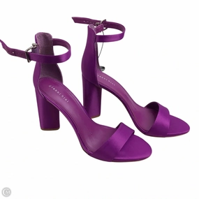 Comfortable Heels Glamorous Stilettos Shoes Heels Block By Gianni Bini In Purple, Size: 9