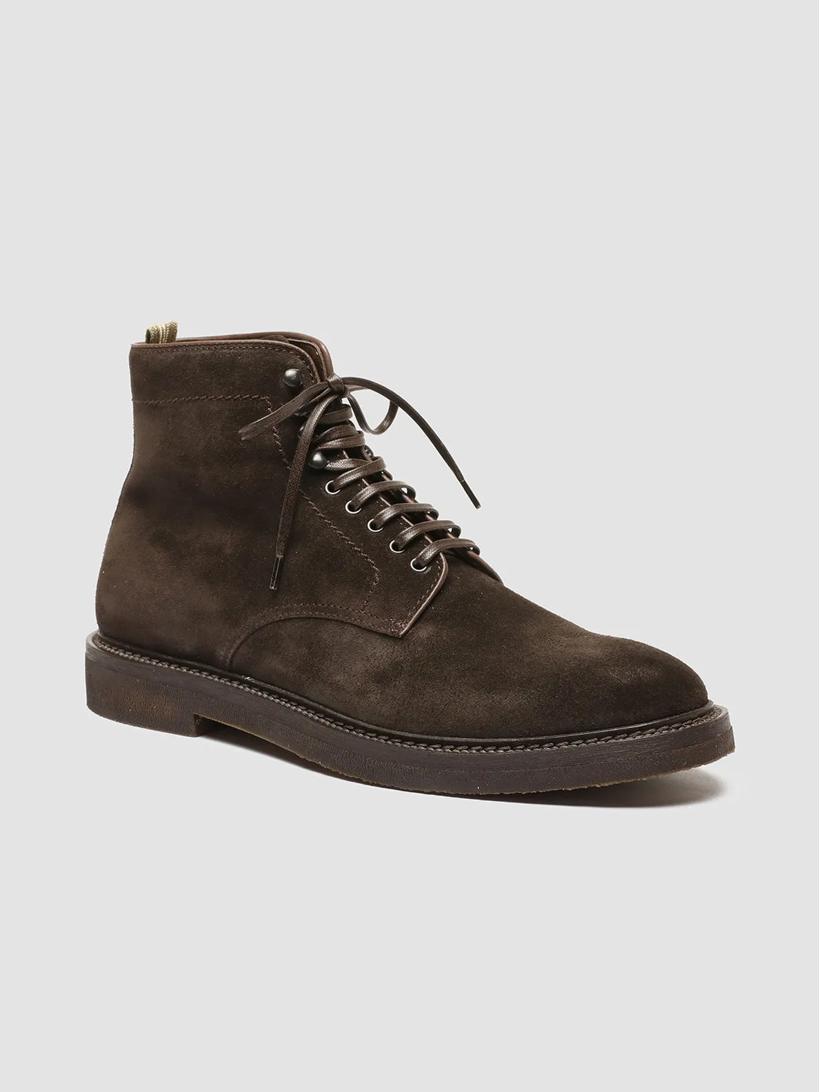 HOPKINS FLEXI 203 - Dark Brown Suede Lace-up Boots High Traction Rainy Days