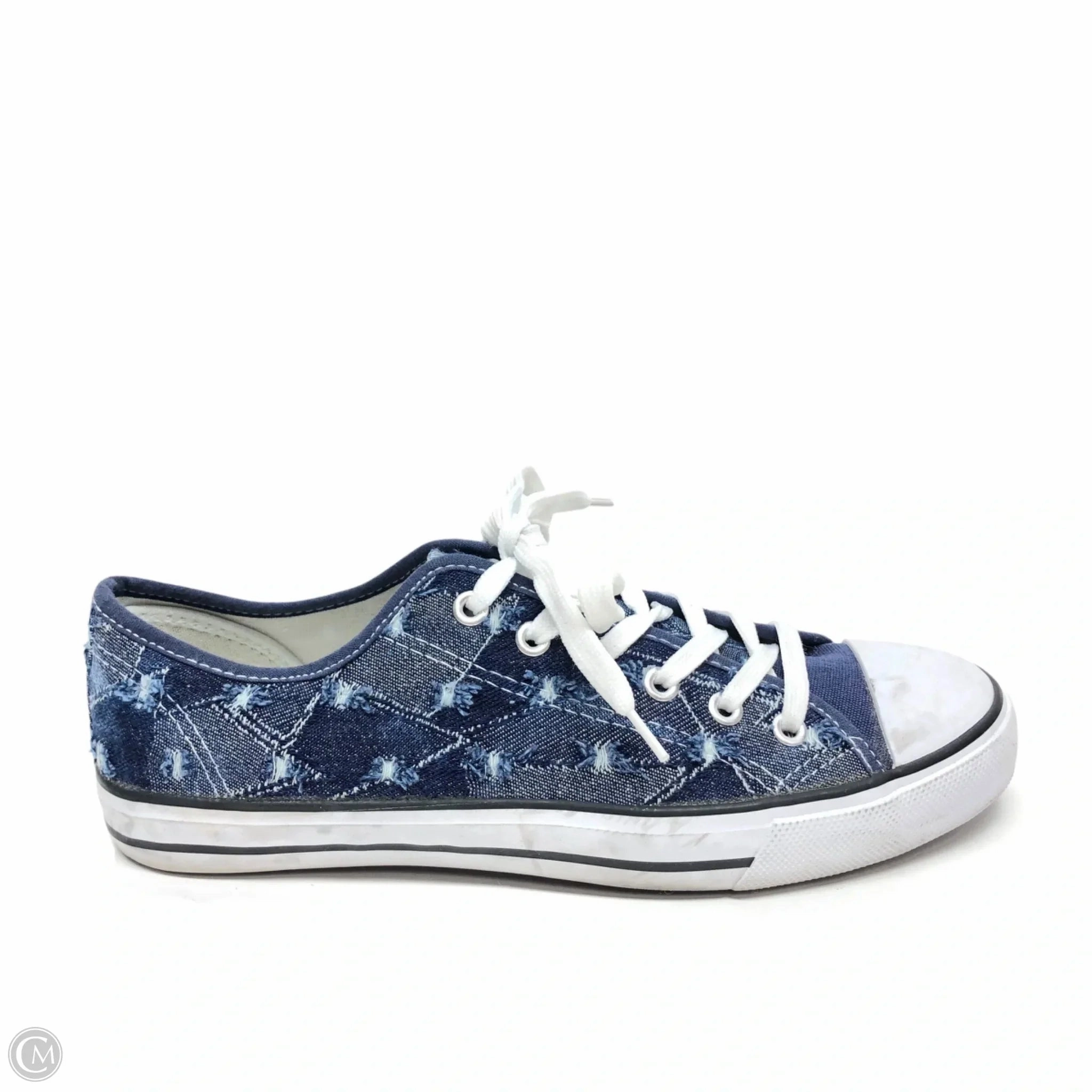 All-around durability Shoes Sneakers By Just Be In Blue, Size: 9