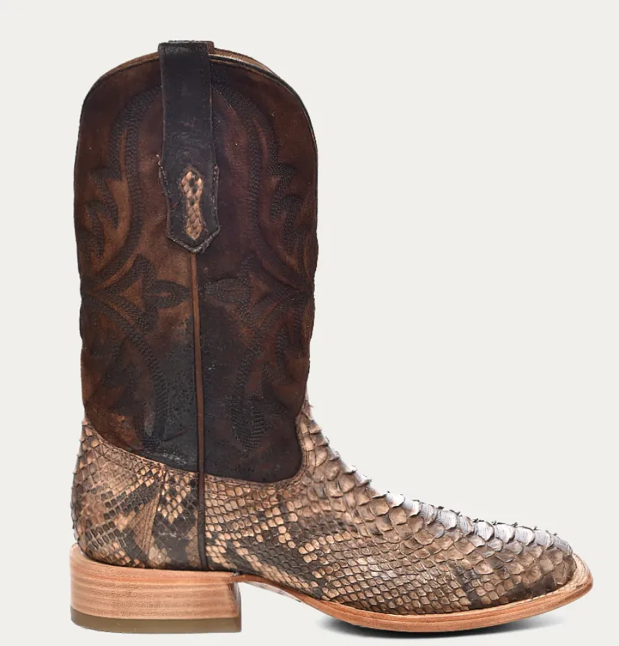 CORRAL MENS BROWN PYTHON COWBOY BOOTS STYLE A4499 Flexible Frame Rough Trail Hiker Flexible Frame Trail Runner