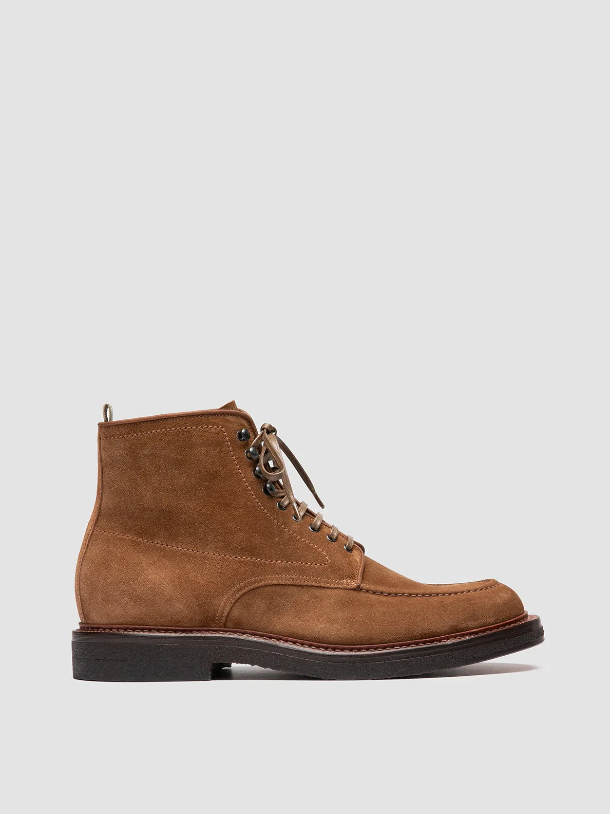 ASTON CREPE 004 - Brown Suede Lace-Up Boots Neutral design