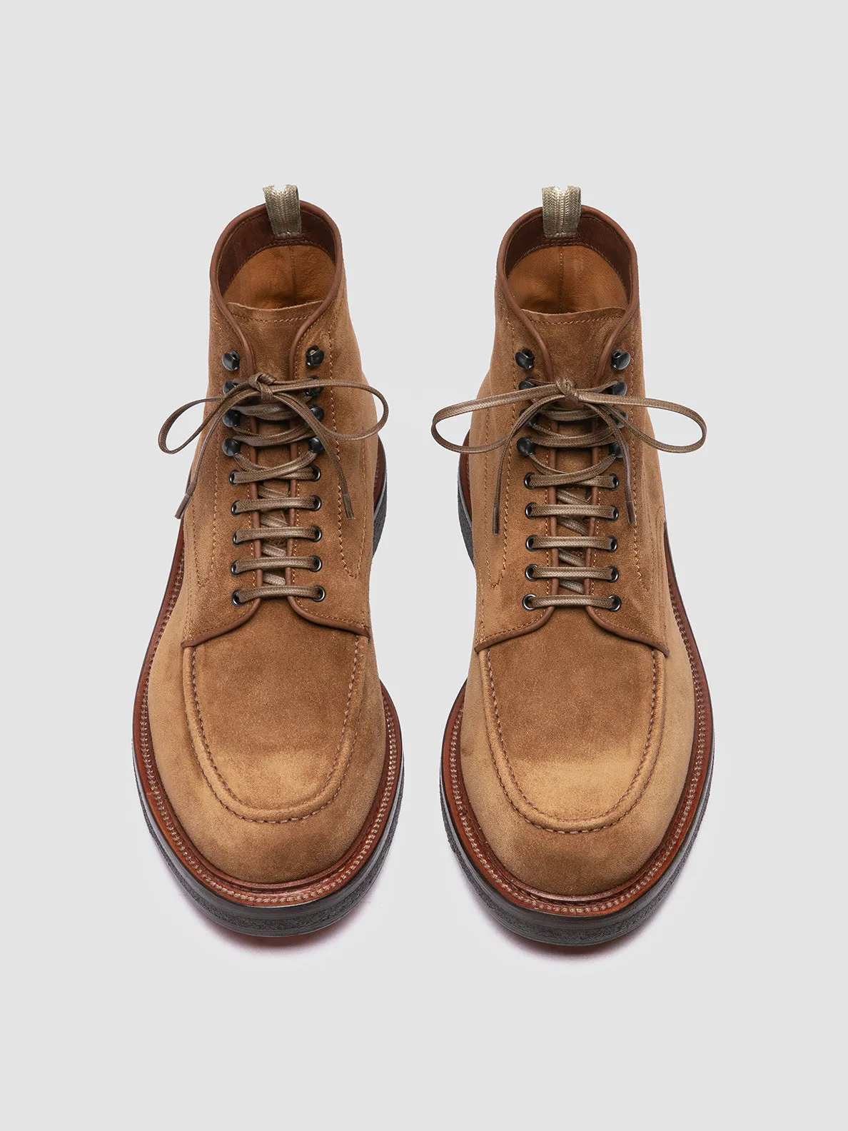 ASTON CREPE 004 - Brown Suede Lace-Up Boots Reinforced