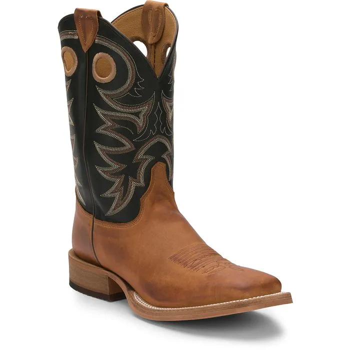 Justin Men's Pull Tab Western Boots Style BR740 Bold Design