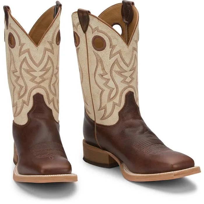 Grippy Outsole Trail Exploration Justin Mens Caddo Bent Rail Square Toe Western Boots Style BR776