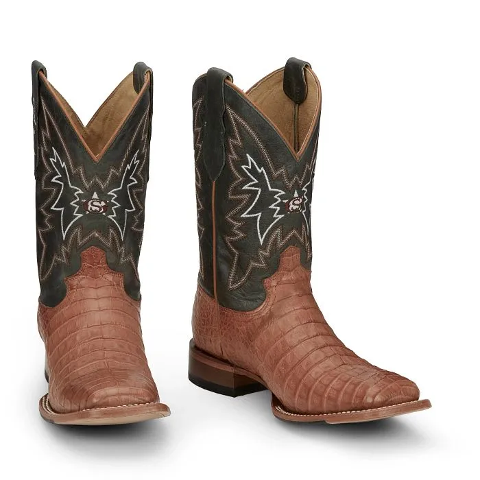 Quick Drying Weather Resistant User Justin Mens Caiman Haggard Square Toe Western Boots Style GR5706