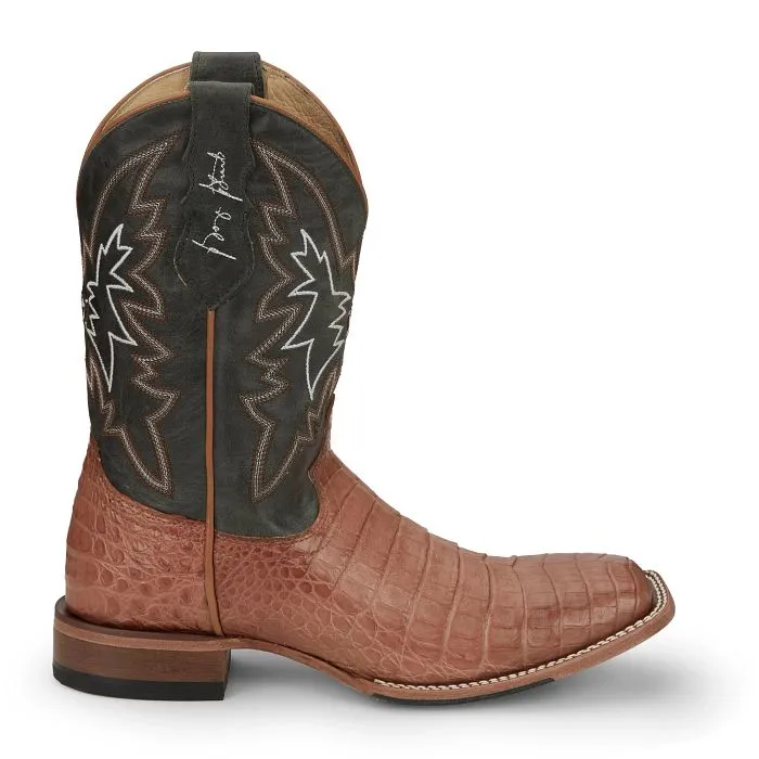 Desert Design Justin Mens Caiman Haggard Square Toe Western Boots Style GR5706