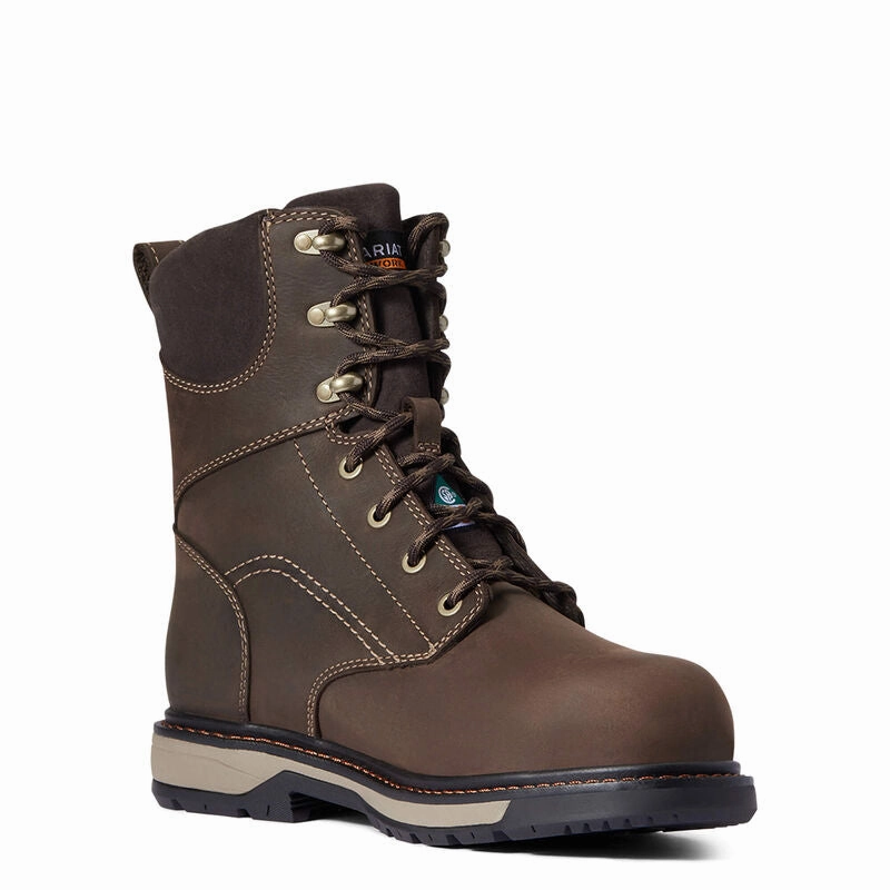 Ariat Riveter 8" CSA Glacier Grip Waterproof Composite Toe Work Boot Style 10036707 Mud Resistant Stylish Explorer Hiking Boots