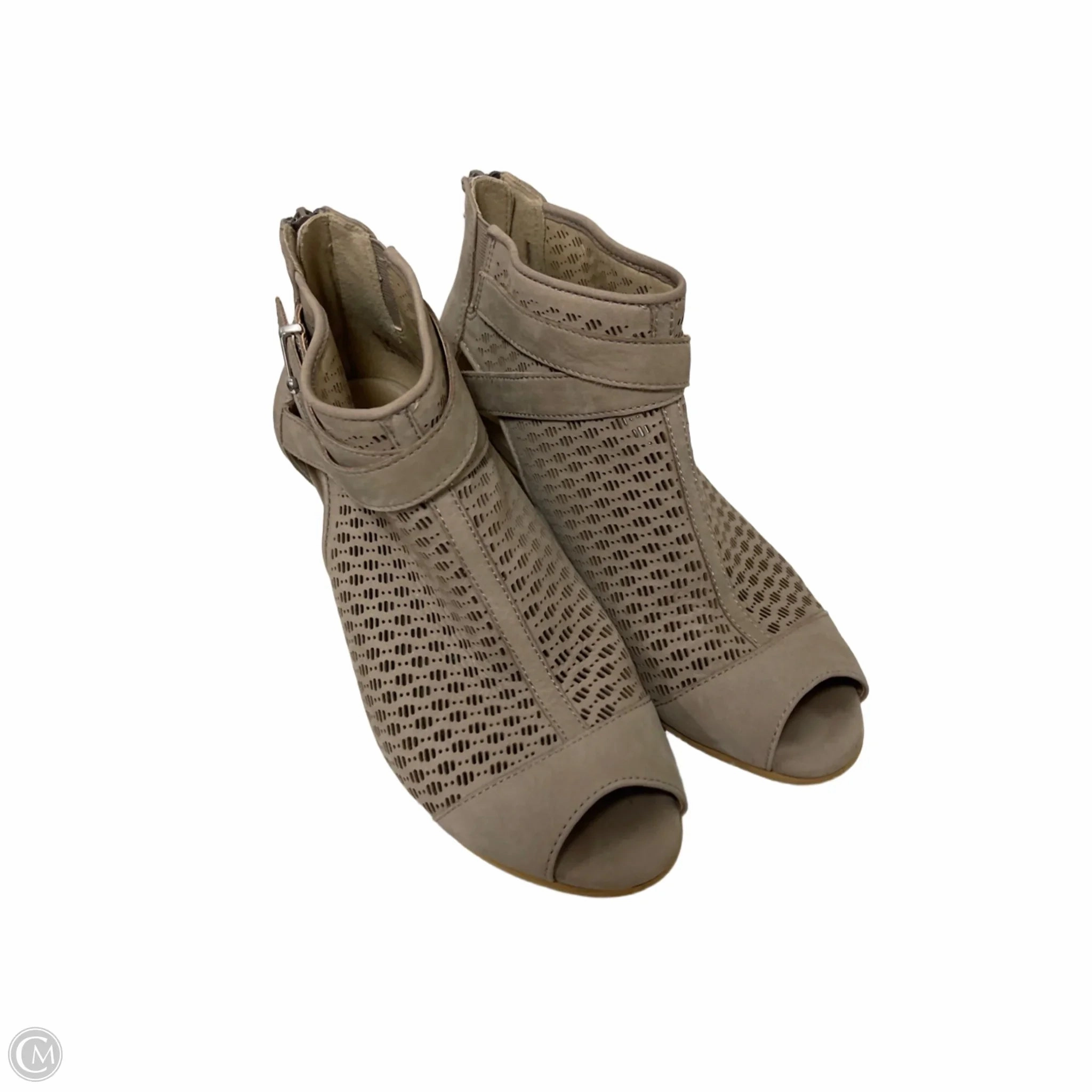 Shoes Heels Block By Earth In Taupe, Size: 8.5 Fall Footwear