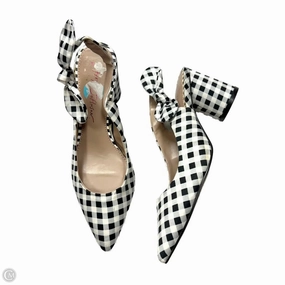 Shoes Heels Block By Betsey Johnson In Black & White, Size: 6 Open Toe Shoes Tuxedo Party Shoes