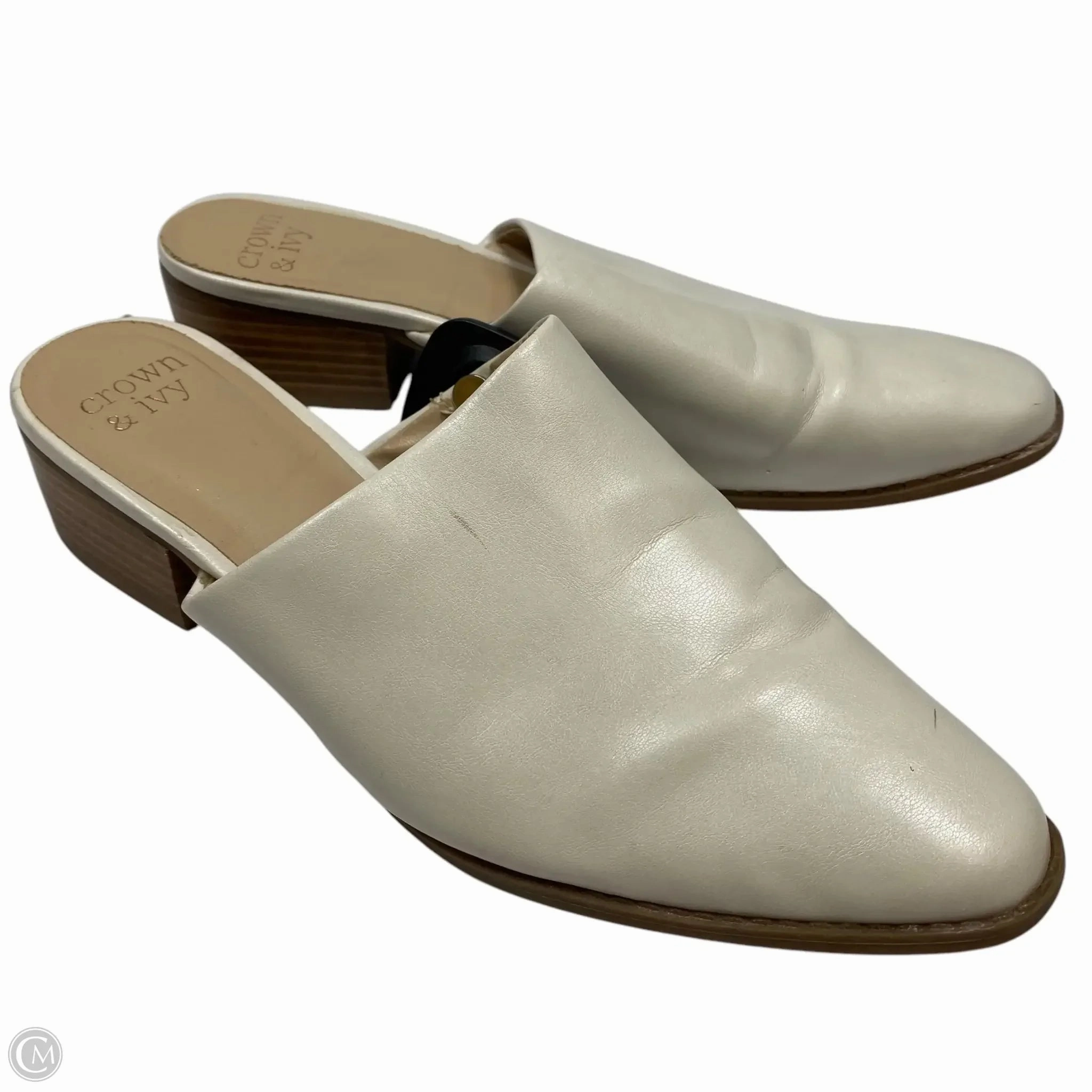 Shoes Heels Block By Crown And Ivy In White, Size: 9.5 Court