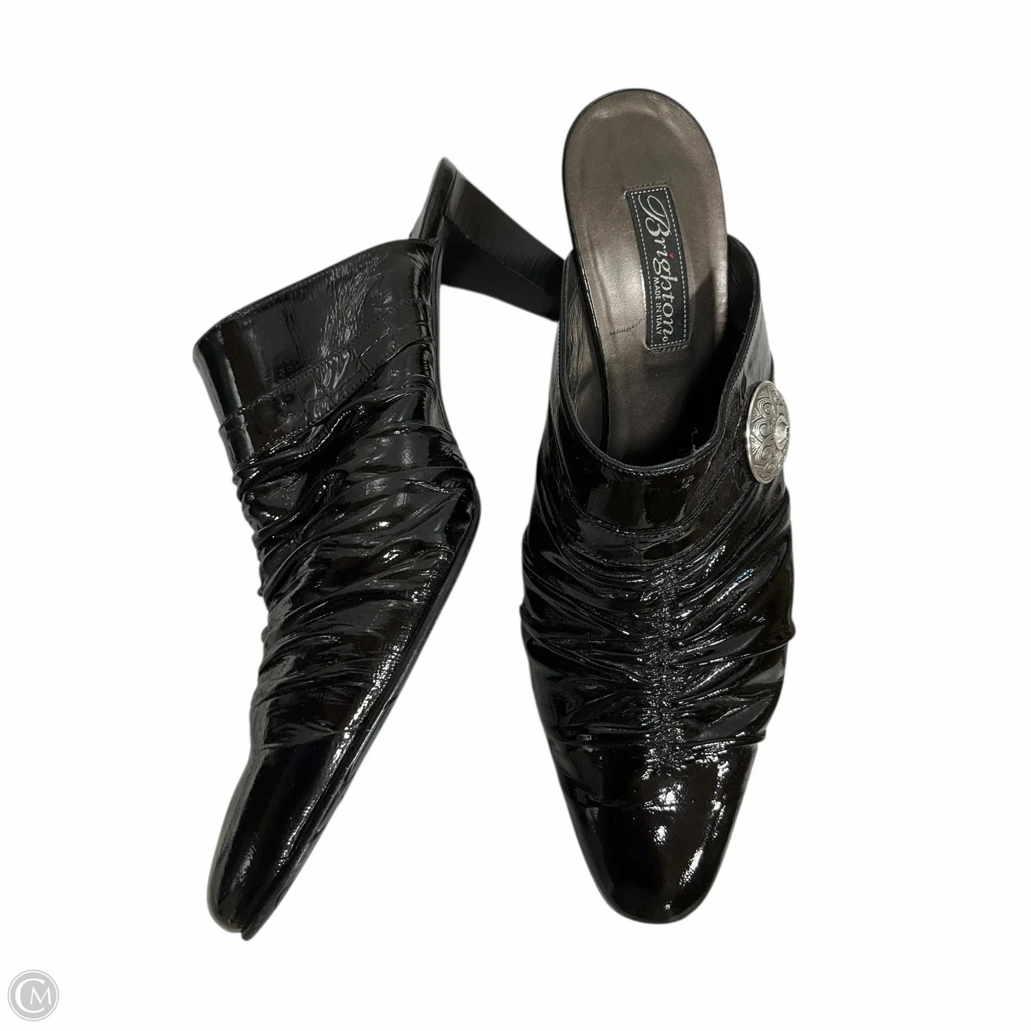 Comfortable Backstrap Shoes Heels Block By Brighton In Black, Size: 11