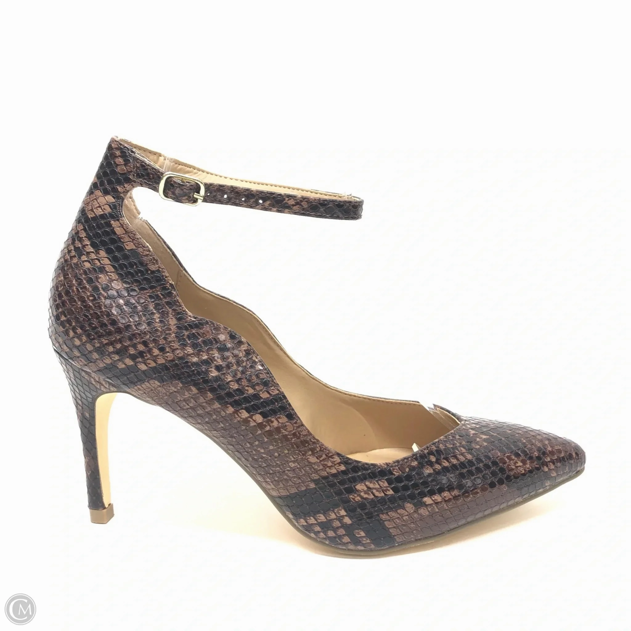 PU midsole Shoes Heels Stiletto By Kaari Blue In Brown, Size: 7.5