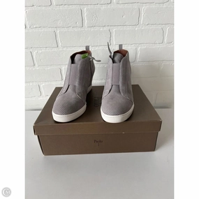 Heeled Boots Holiday Sandals Shoes Heels Block By Linea Paolo In Grey, Size: 8